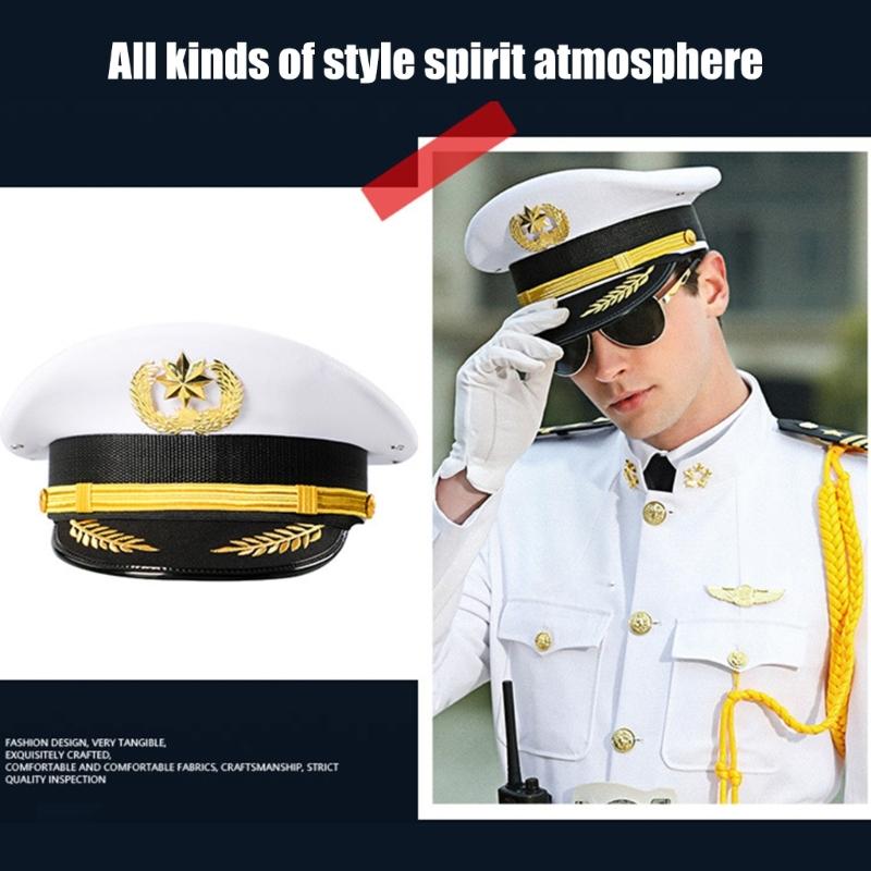 Roleplay Uniform Hat Unisex Adult Security Guard Hat Party Gathering Hat Wide Brimmed Hat