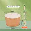 Disposable Pulp Paper Bowl & Chopstick Set with Lid