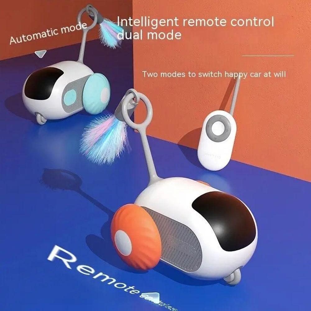 Remote Controlled Smart Cat Toy Automatic Moving Toy Car for Cats Dogs Interactive Playing Kitten Training 2 Modes Pet Supplies