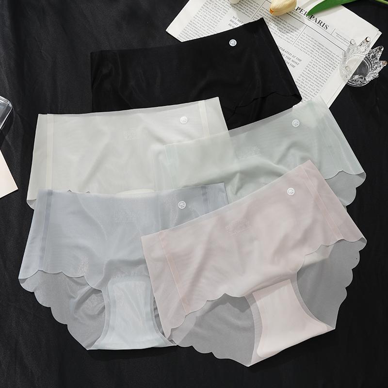 Women's Panties Summer Ice Silk Seamless Lingerie Ladies Underwear Sexy Ultra-thin Sense Quick-drying Briefs