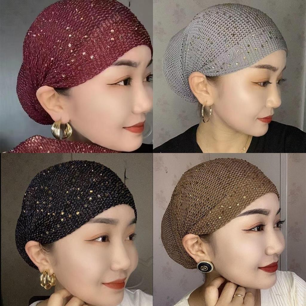 Elastic Beanie Hat For Women Summer Winter Breathable Mesh Fashion Knit Cap