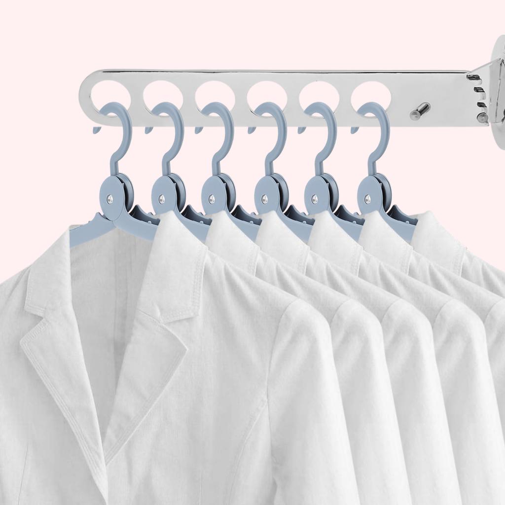 Folding Household Bathroom Wall Mounted Zinc Alloy Clothes Storage Hanging Hooks Rack