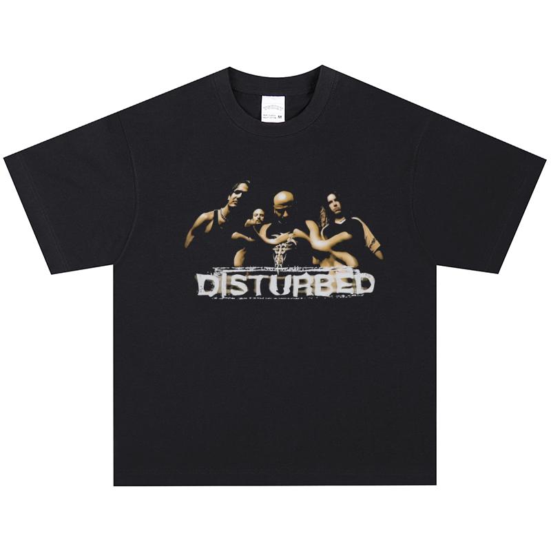 Disturbed T-Shirt, Soft Fabric Casual Daily Wear M