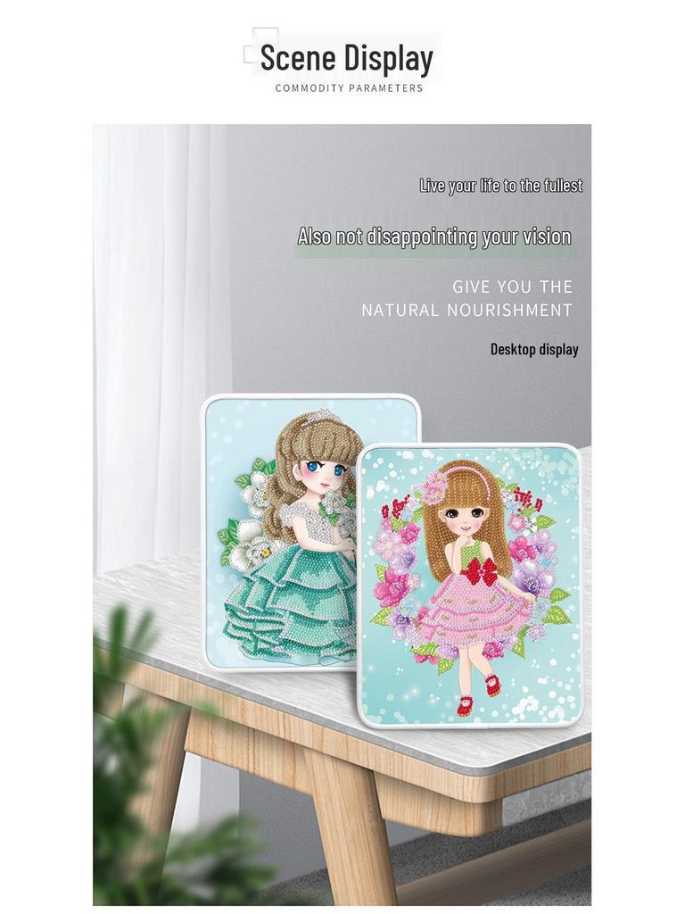 Officially Licensed Children's Little Princess DIY Diamond Painting Kit with Frame