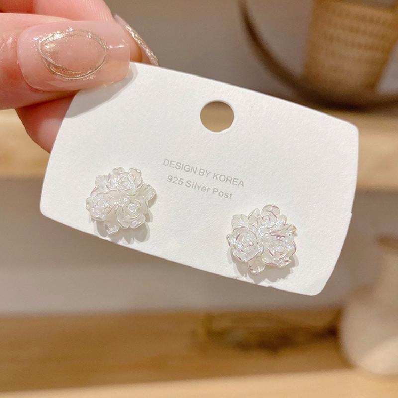 2024 Elegante Schlichte Blumenohrringe - Leichter Luxus-Mode
