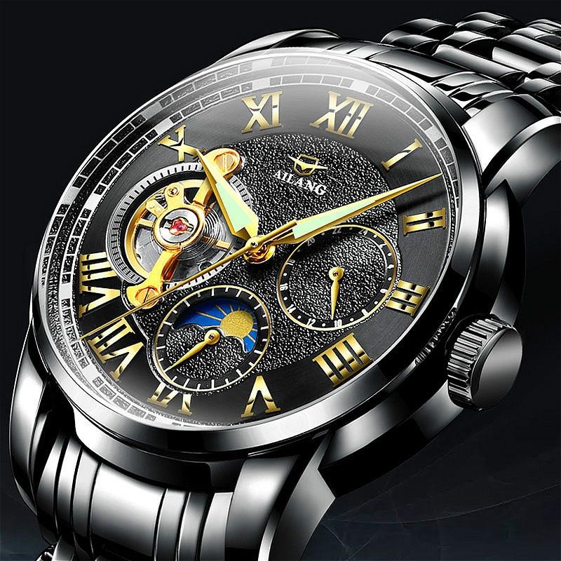 AILANG Orologio meccanico da uomo Tourbillon Moon Phase Impermeabile Orologi  sportivi automatici luminosi acquista in modo economico — spedizione  gratuita, recensioni reali con foto — Joom