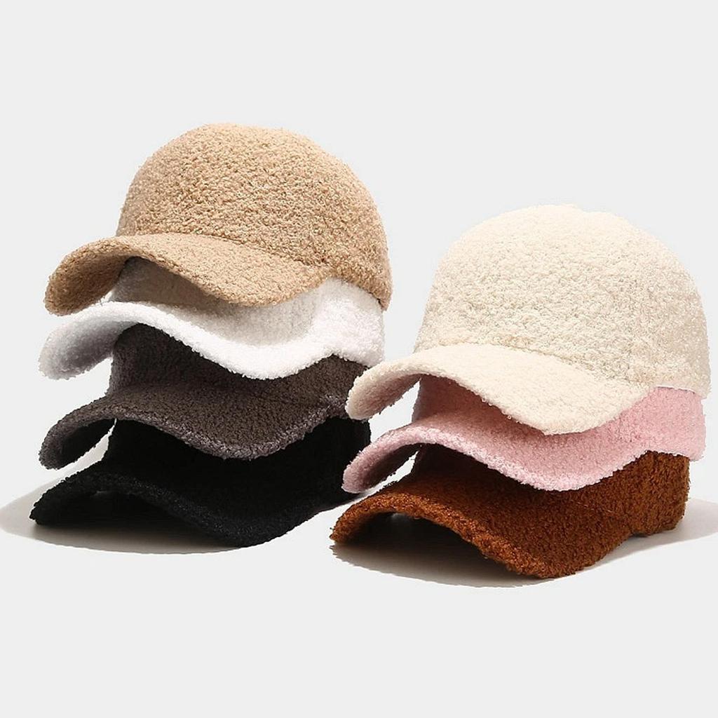 Cashmere Baseballcaps Nye Vinter Vindtette Lammeullsluer Varme Luer Kvinner Menn Plysj Enkel Lue Casual Komfortable Utendørsluer