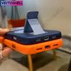 Luxury Fold Stand Holder Magnetic For Magsafe Matte Case for iPhone 17 16 15 14 13 12 11 Pro Max Plus Large Window Bumper Cover