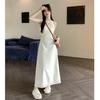 French Design Halterneck Lace Maxi Dress - Slimming, Waist-Cinching Tassel Long Skirt for Summer 2026.