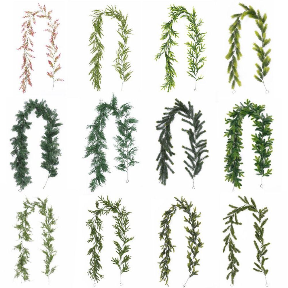 Gift Green Christmas Pine Garland 180cm Party Supplies Lifelike Pine Vine Plastic Wedding Favors Artificial Pine Christmas