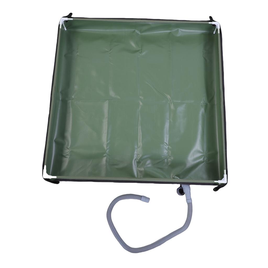 Portable Shower Pan Foldable Shower Base Floor with Detachable Drain Pipe for Camping RV Outdoor Indoor