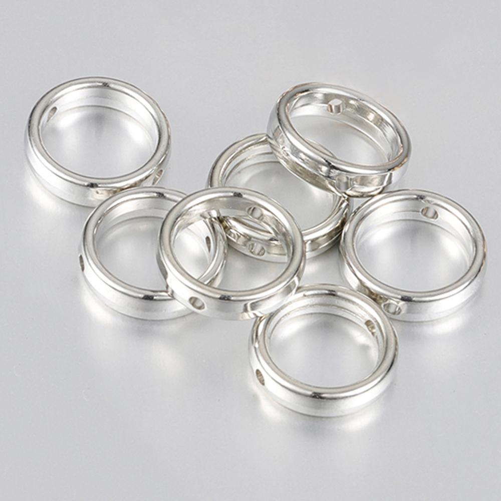 50pcs Love Heart Two Hole CCB Beads Frame Spacer Beads DIY Necklace Bracelet Connectors Pendants Jewelry Making Accessories