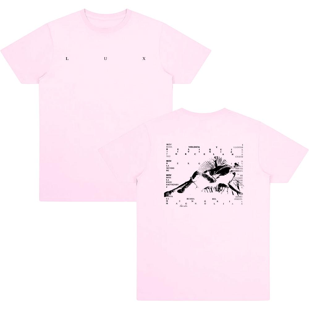 

Rosalía LUX Logo Tee Rosalia Berghain Album T Shirts Men Women Fashion Retro Short Sleeve Top Summer Casual O-neck Clothing XS