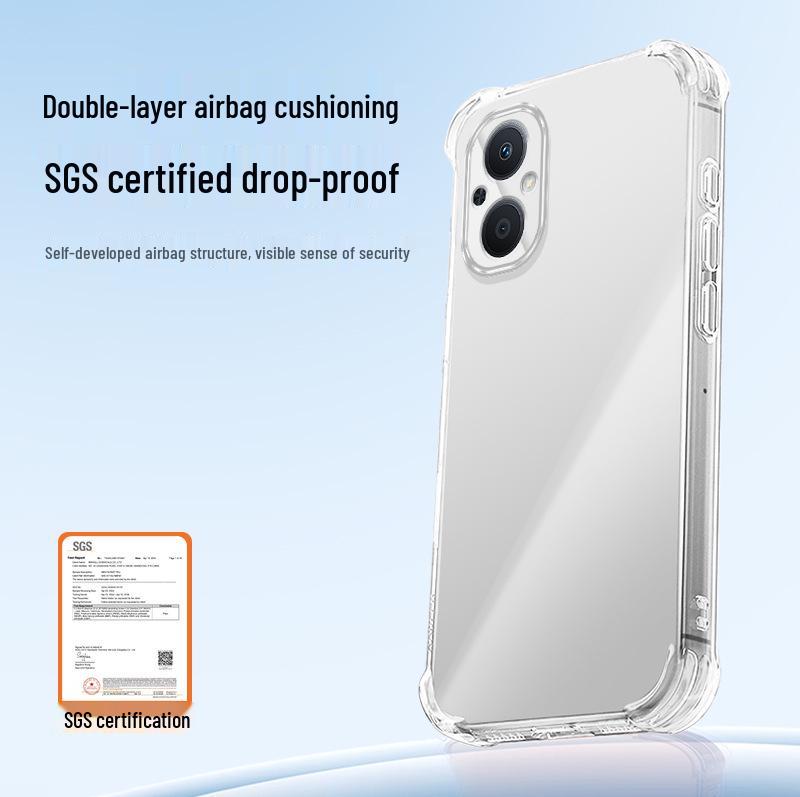 OPPO A96 Transparent Airbag Drop-proof TPU Phone Case - Premium, Protective, Simple Design.