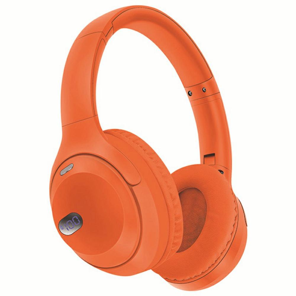 

WH-1000XM4 Wireless Over-Ear Headphones with Battery Display Bluetooth-compatible Headset Support TF Card Orange