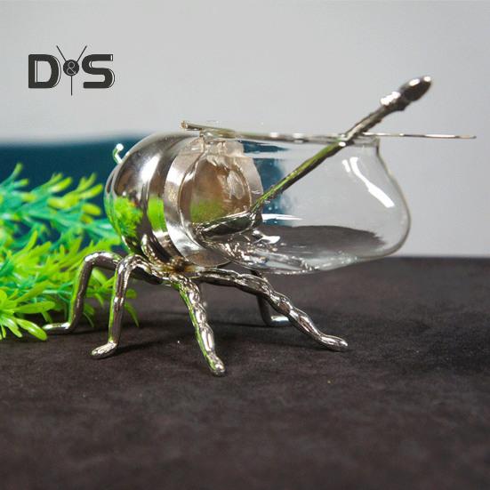 Bienen Honigglas Aus Glas - Dekorativer Honigspender In Bienenform Für Küche & Tisch