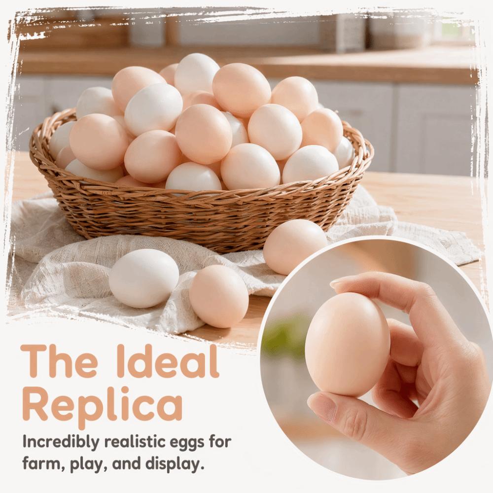 10pcs Eggshell Plastic Fake Eggs Simulation Artificial Incubation Eggs  Home Decoration