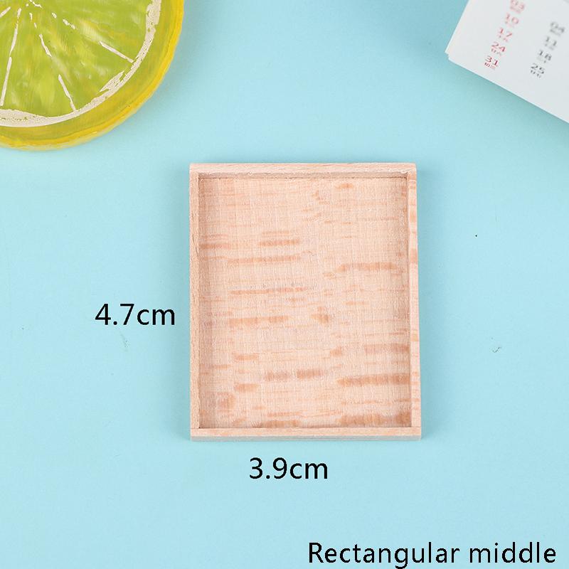 

1:12 кукольных миниатюрных мини-тарелочек из дерева, модель подноса, кухонный декор, аксессуары