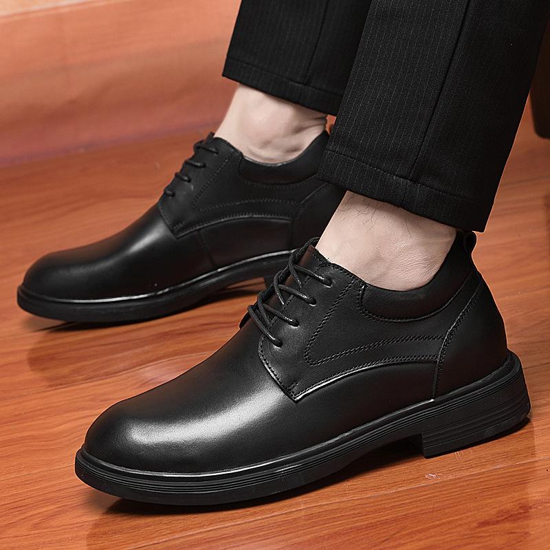 Autumn New Inner Height Increase 6CM Leather Shoes Casual Dress Men's Shoes Wedding Shoes British Height Increase Shoes Cross-border