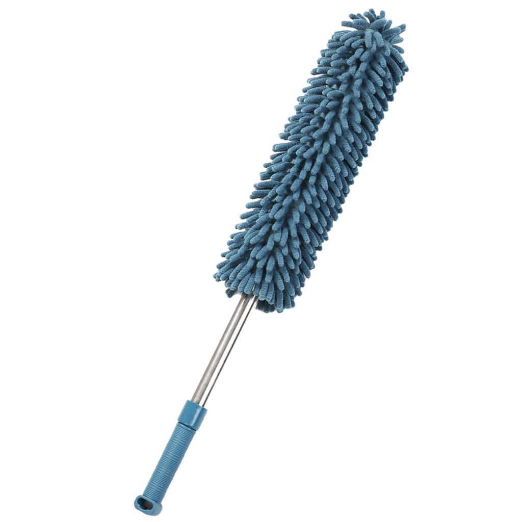 Retractable Duster Washable Reusable Multifunctional Portable Dust Brush for Bed Desktop Home Dark Blue