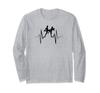 Muay Thai Kickboxing Heartbeat EKG MMA Long Sleeve T-Shirt