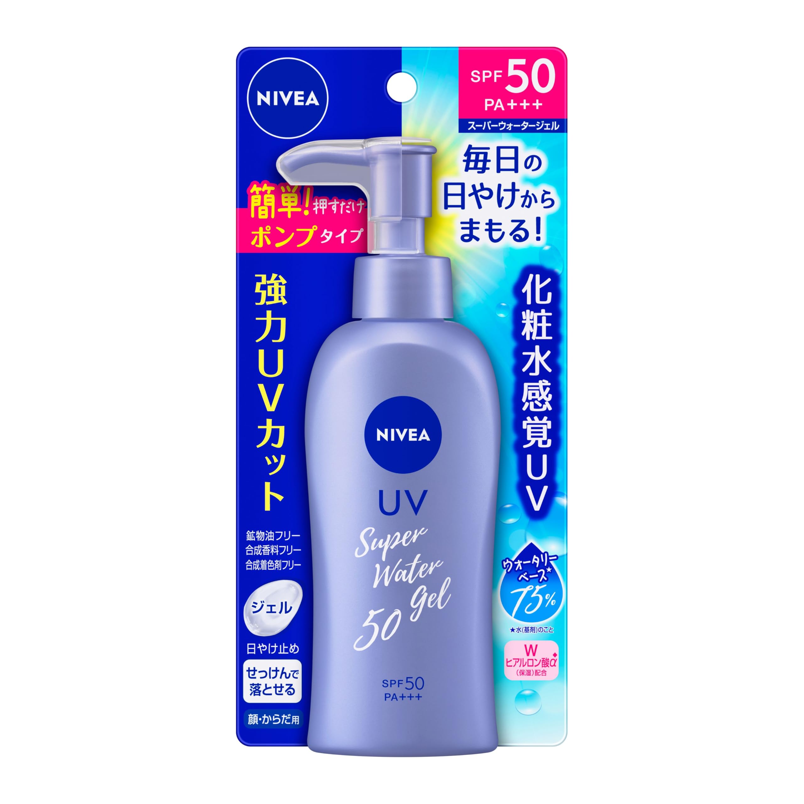 NIVEA Sun Protect Water Gel SPF50/PA+++ Pump 140g     Ultimate Sun Protection Moisturizer