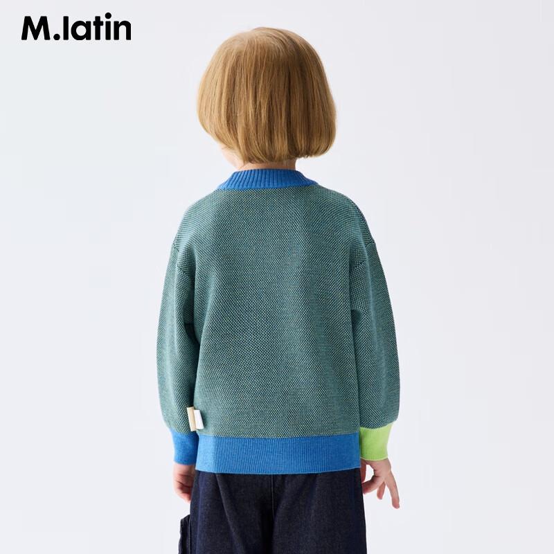 M.Latin Kids  Jacquard Semi-High Collar Sweater 100