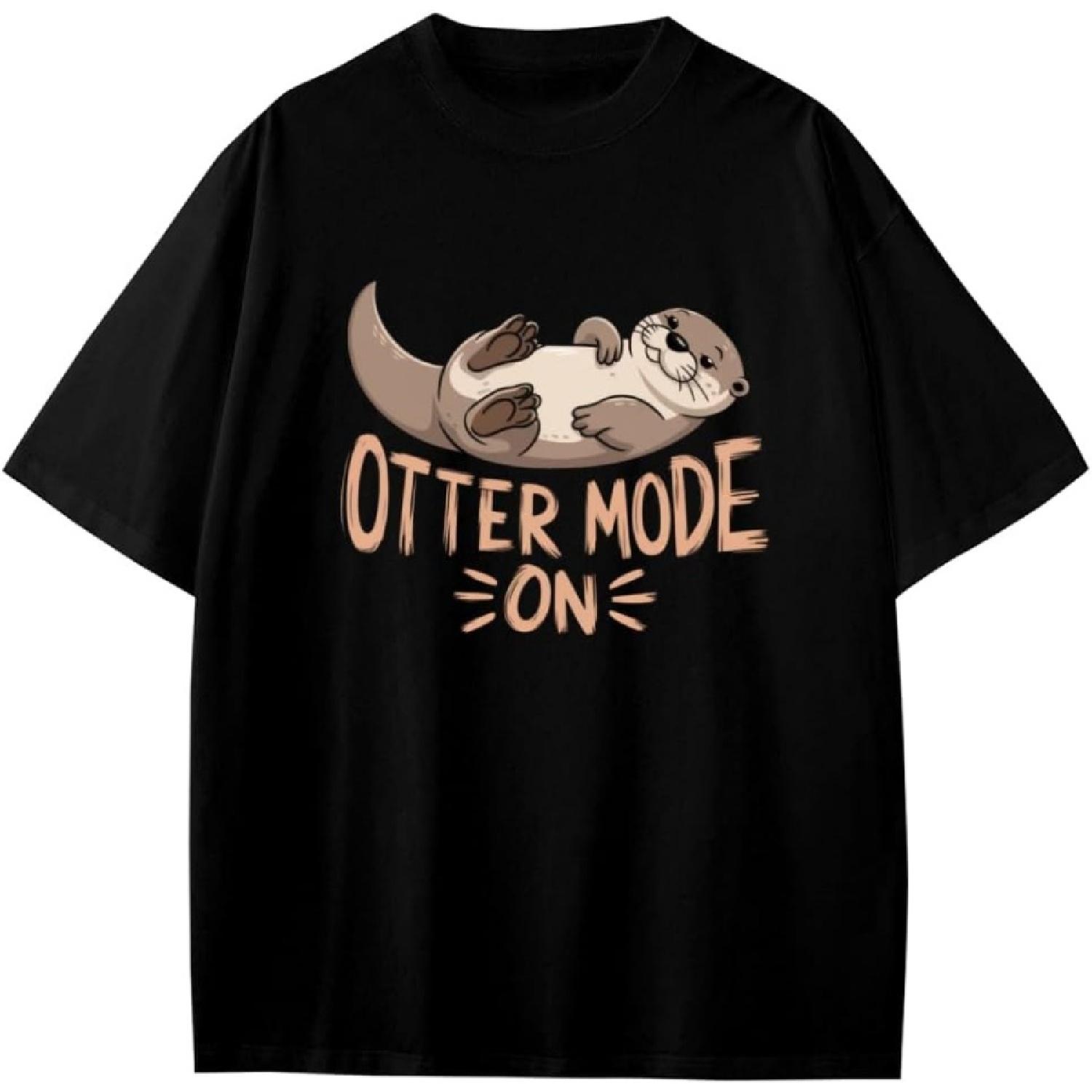 Смешной Режим Выдры ВКЛ Аниме Подарок Девочки Мальчики Подростки Футболка XXXXXL разноцветный