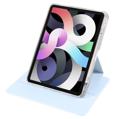 For iPad Air 11 (2025)/(2024) Case Rotating Stand Leather+Clear TPU Detachable Tablet Cover