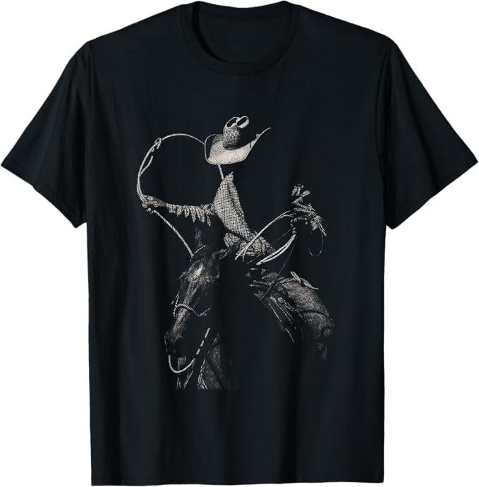 Cowboy Lasso Rodeo Horse Rider Graphic T-shirt