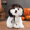 Funny Cat Cosplay Wig Pet Wig, Cute Bob Cut Afro Curly with Adjustable Accessories Elastic Band, Breathable for Dogs, Cats Halloween Party Headwear