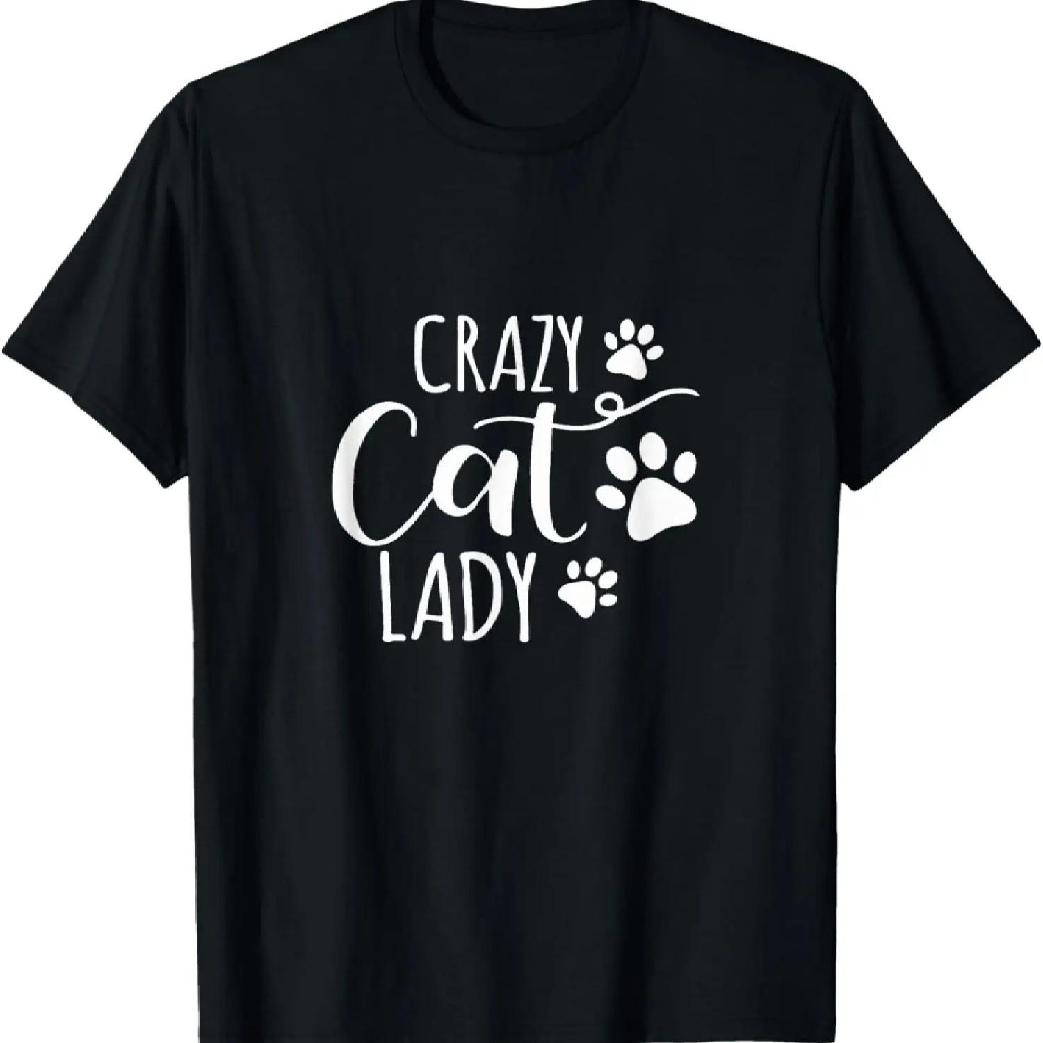 

Crazy Cat Lady Funny Cat Meow for Men Women Love cat T-Shirt XXXXXL чорний