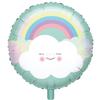 Aluminum Balloon - AMSCAN - Rainbow & Cloud - Mint Green - 43 Cm - Helium Inflatable