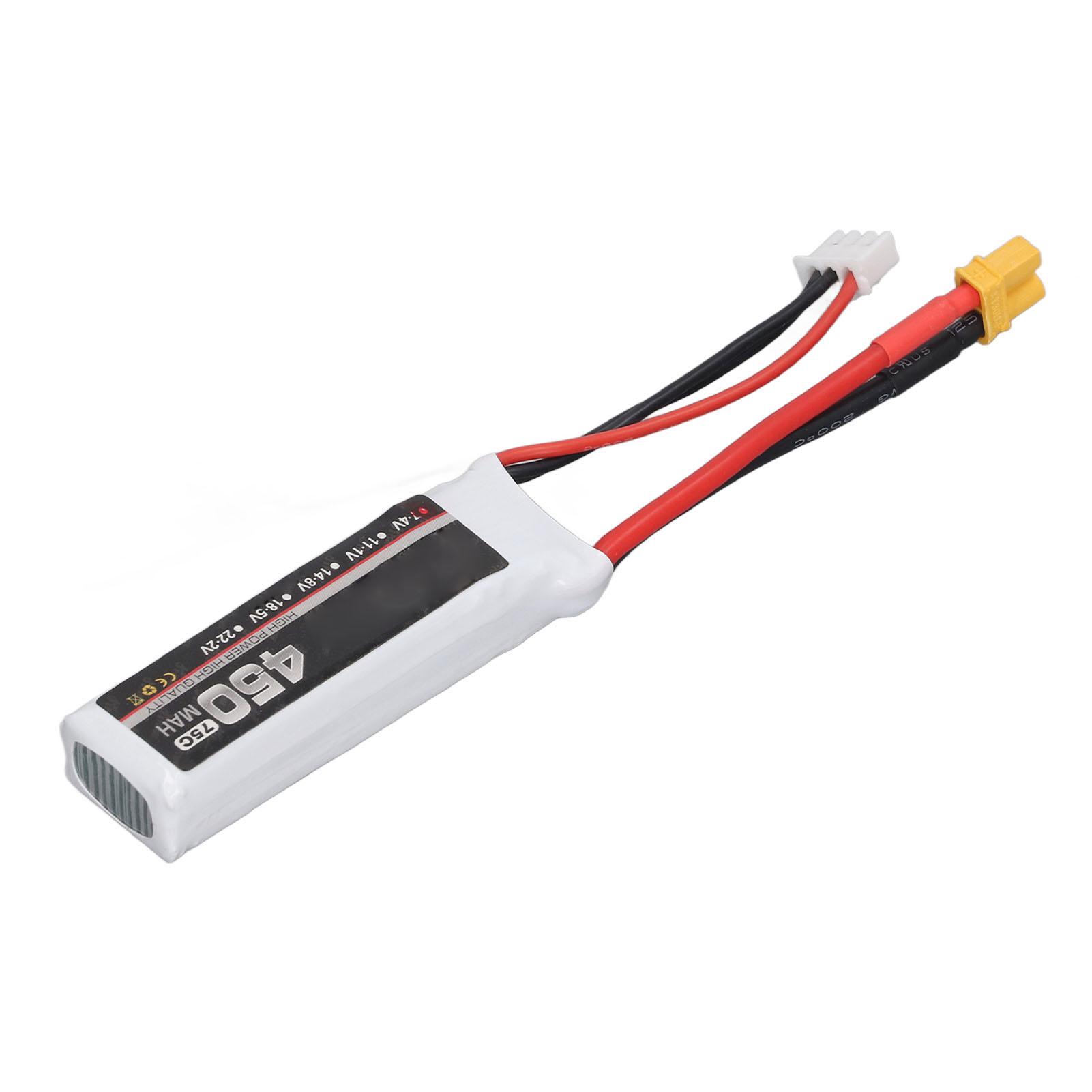 

450mAh 75C Lithium Battery XT30 High Magnification FPV Racing Drone Lithium Battery for RC Airplane