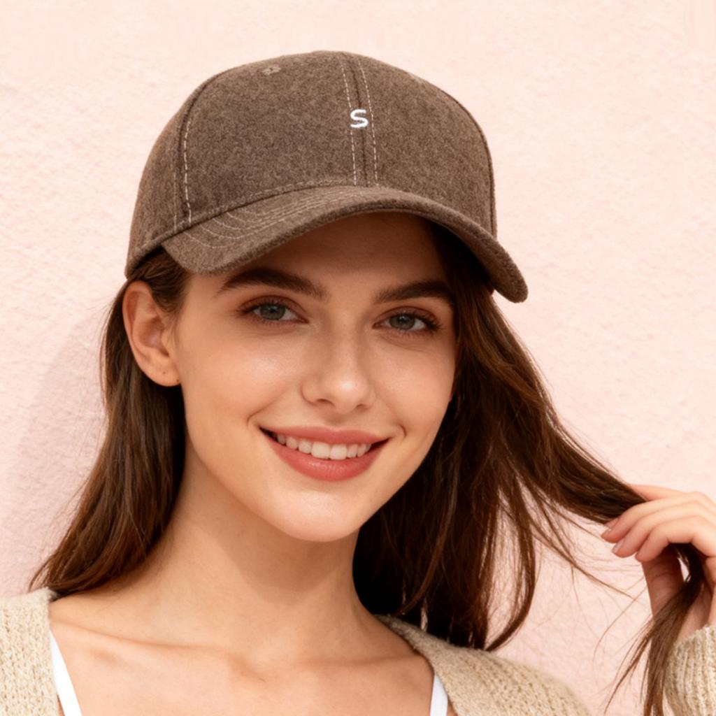 Wide-Brimmed Hard-Top Baseball Cap for Women, Suitable for Large Heads, Makes the Face Look Smaller, Deepened Version for Men