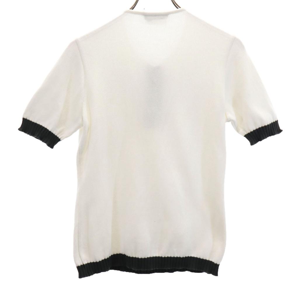 Salvatore Ferragamo 90s Made in Italy Old Short sleeve knit XS white Women Used