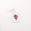 Pink Tourmaline Gemstone 925 Stamped Silver Jewelry Handmade Round Pendant 1.4" PP-57-11