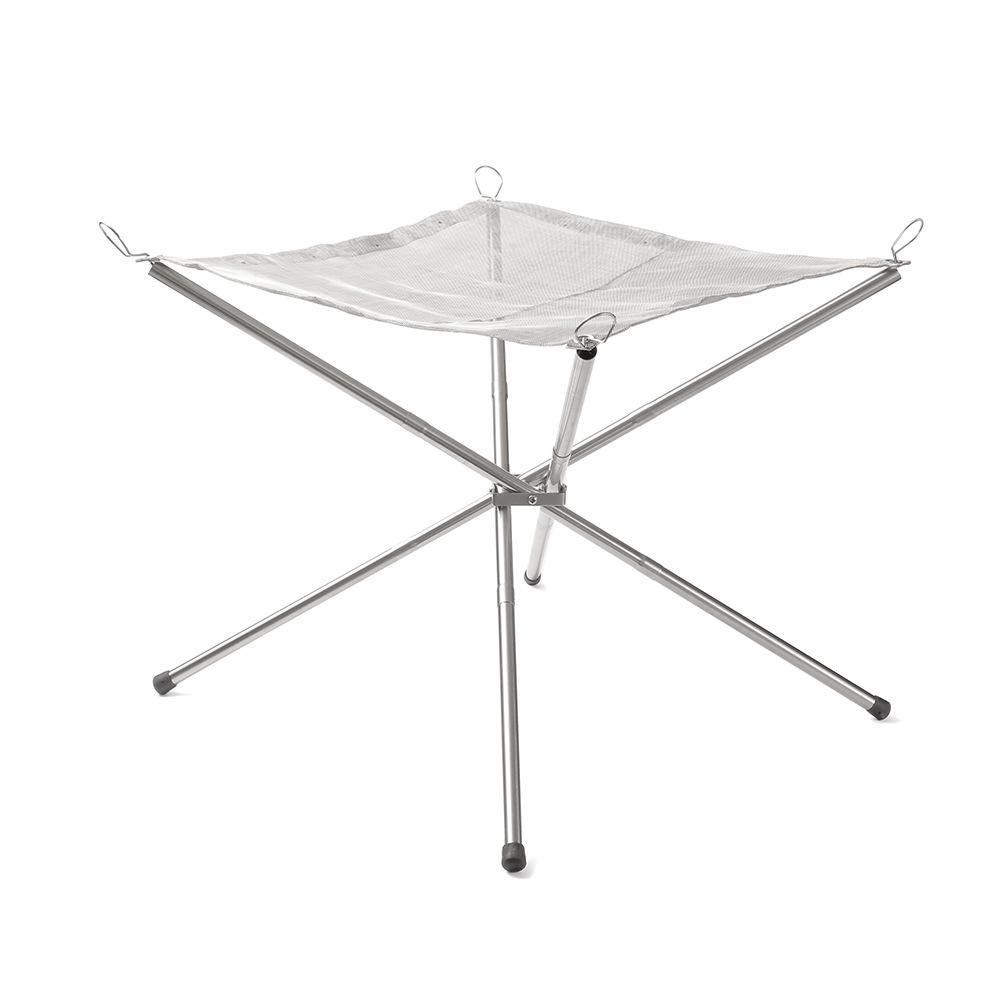Portable Outdoor Fire Pit Camping Fire Stand Stainless Steel Silver Ultra-light Folding Barbecue Grill Bonfire Stove