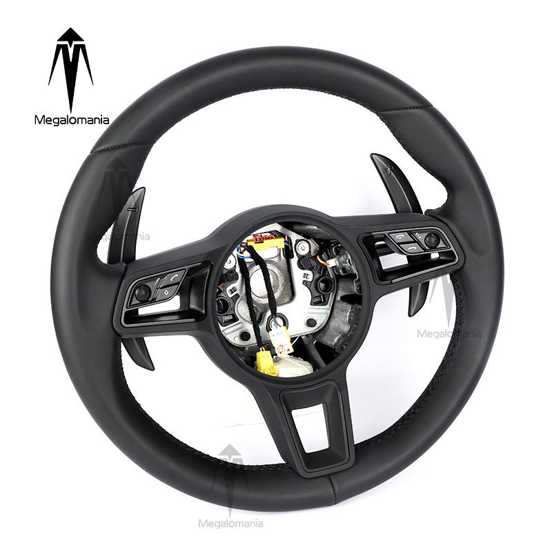 Full Leather Steering Wheel for Porsche Panamera, Cayenne, 911, Taycan, Macan, 718