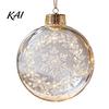 Decorative Hanging Balls Glowing Christmas Story Ornament, Light?Up Mini Holiday Scene Ball with Warm Living Room Ornaments LED Light, Clear Plastic