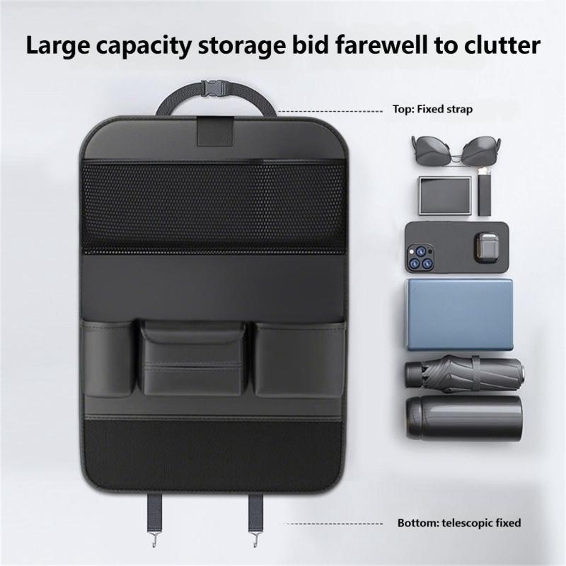 Automotive Back Pockets Multifunctional Backseat Storage Pocket Car Seat Back Organizer Multiple Compartment Storage Bag