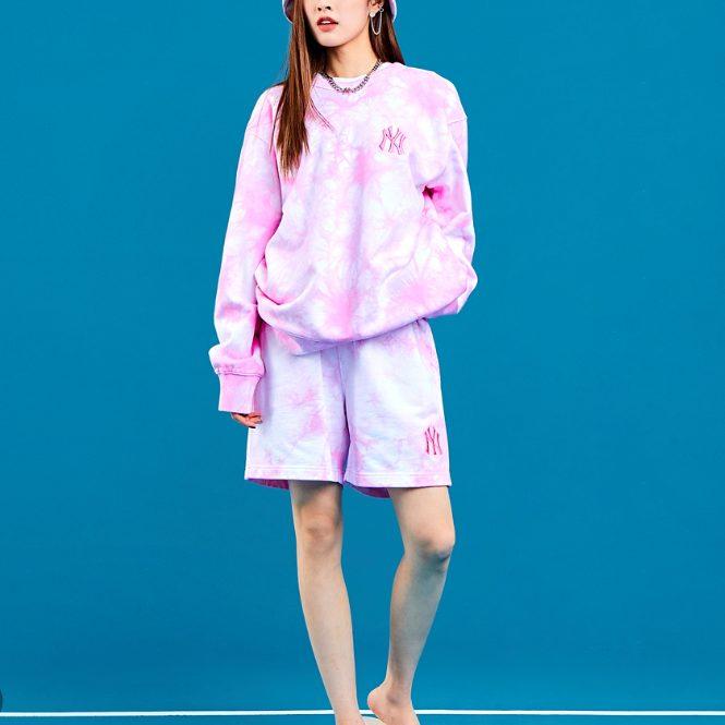 MLB Sweatshirts Unisex Pink Crew Neck Moderate Plus Size 3AMTS0221-50PKS