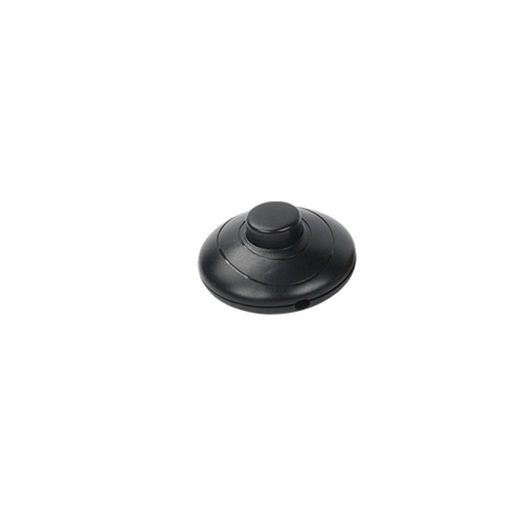 Black Floor Lamp Foot Switch with Step-on-Button Plastic Round Floor Foot Switch  Electrician