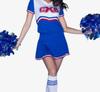 [Anfang] Miniskirt Cheerleader Race Queen Cosplay Costume Uniform Sexy Fancy Dress (XXXL, Blue)
