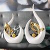 Modern High-end Luxury Ceramic Ornaments Artwork Home Livingroom Porch Figurines Decoration Cabinet Bookshelf Accessories Crafts