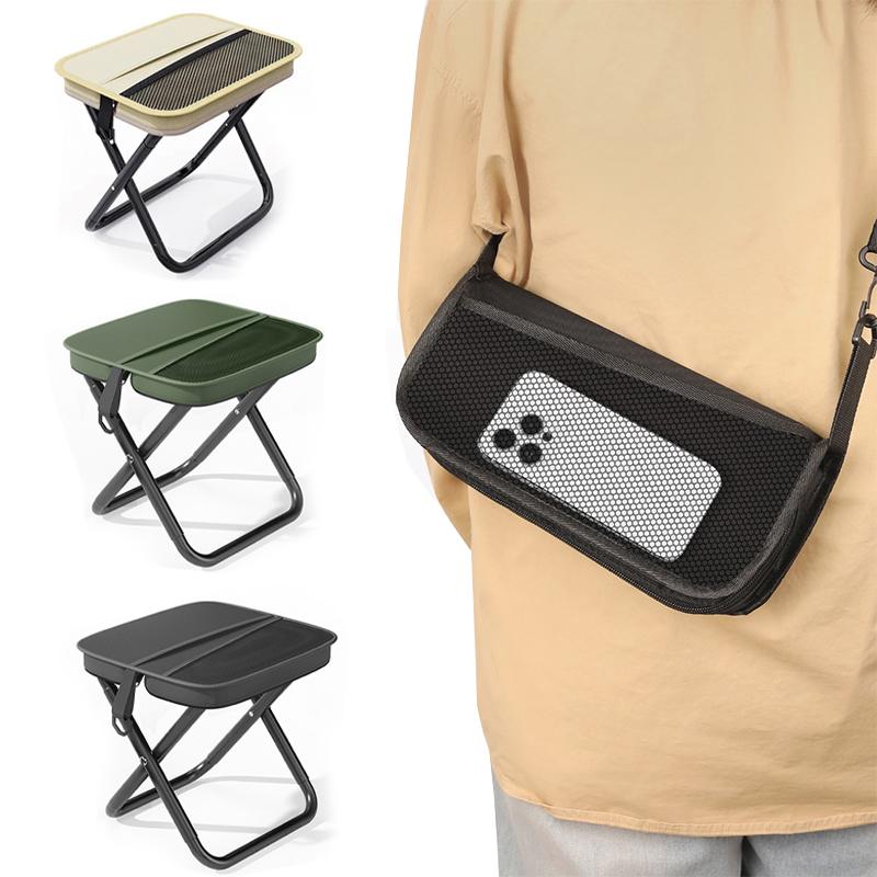Folding Chair Stool Portable Lightweight Folding Chair Portable Backpack Folding Stool for Outdoor Camping Picnic Sit Pad