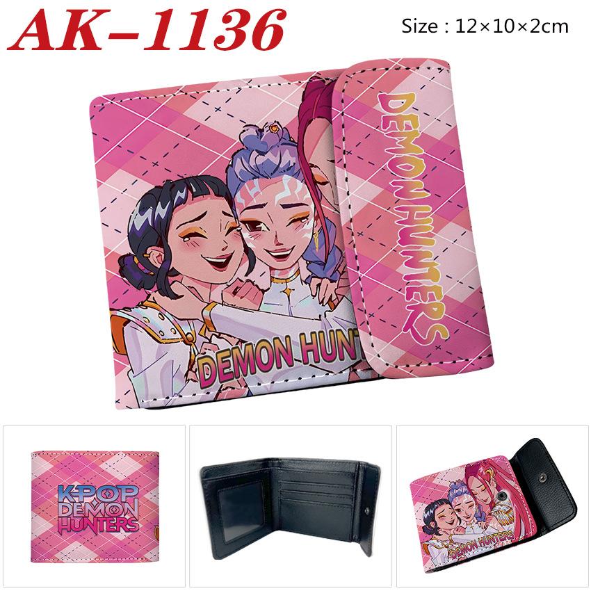 Anime Cartoon Rumi Zoey Demon Hunters PU Leather Wallet Card Bag Birthday Gift
