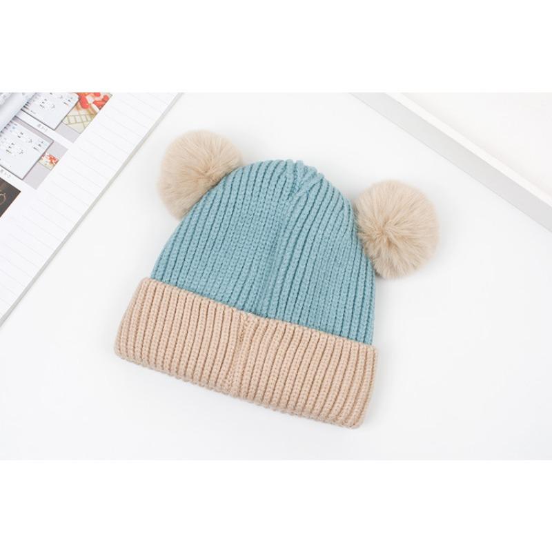 Pălărie pentru bebeluși Toamnă și iarnă Pălărie din lână pentru bebeluși Strat dublu 1-3 ani Copii Băieți și fete Pălărie tricotată Pălărie pentru copii pentru adulți