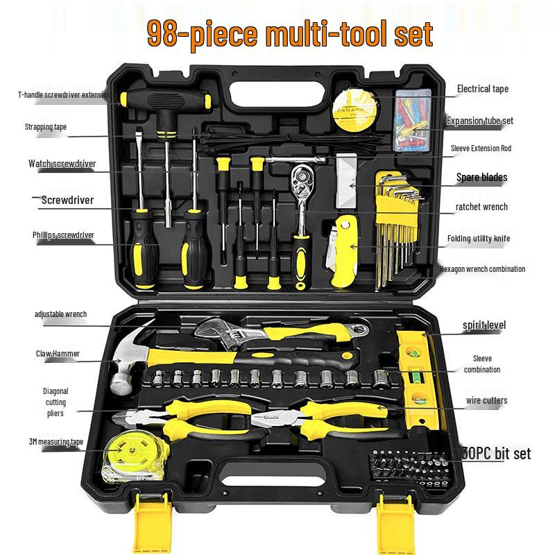 Set Multifuncțional de Uz Casnic: Cheie fixă, Șurubelniță și Kit de întreținere zilnică