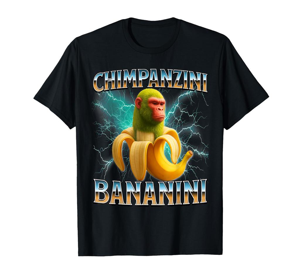 Chimpanzee Bananini Italian Brain T-shirt